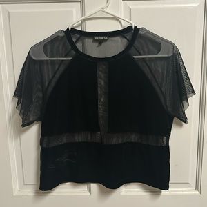 Sheer cropped top